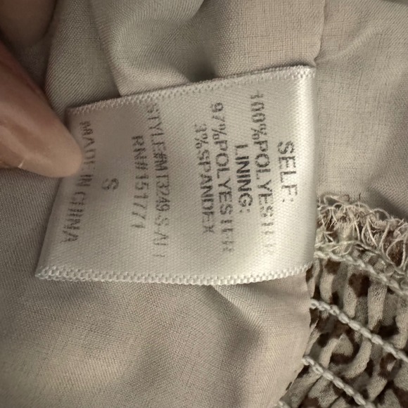 Altar'd‎ State Women's Leopard Print Long Sleeve Crop Top Square Neck S - Picture 6 of 9